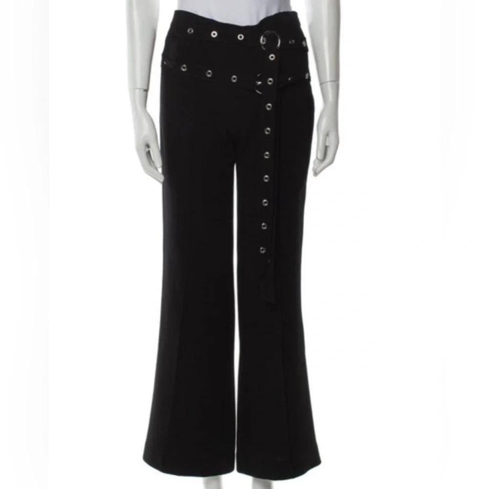 Cinq-a-Sept Jessy Pants Size 0 Black Cropped Wide Leg High waisted